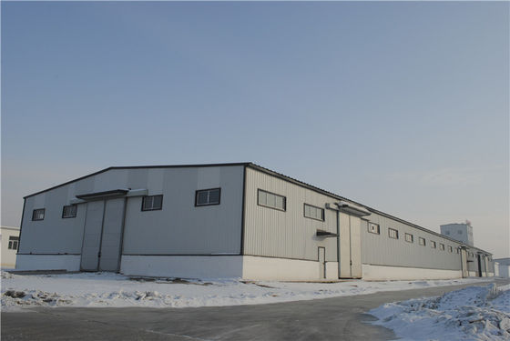 Сборный стальной каркас цеха с оцинкованной или окрашенной отделкой