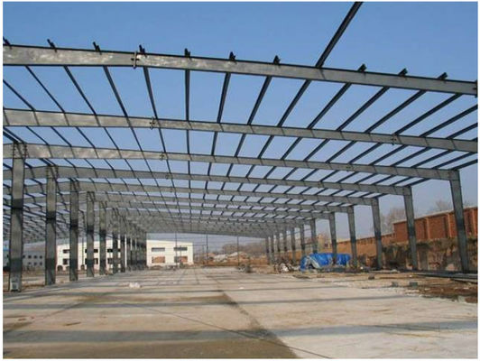 H секция Стальной Prefab складское здание Горяче прокатаемый оцинкованный Экономический промышленный легкий вес Большой протяженность