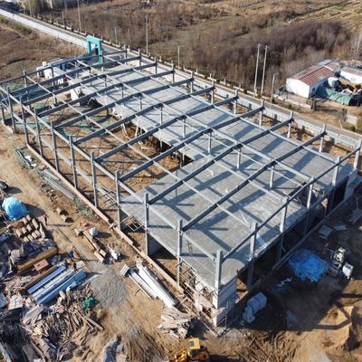 Сборный стальной склад для транспортных средств с мезонином