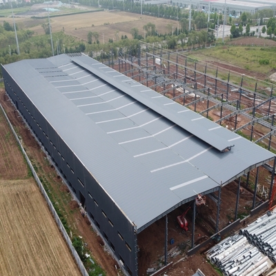 Предварительно спроектированное стальное здание цеха с мостовым краном