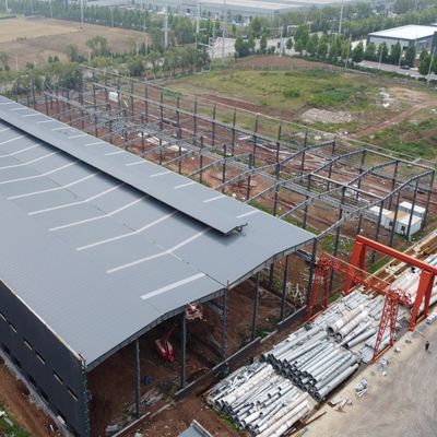 Хранилище тяжелой стальной конструкции с предварительной изготовлением для хранения цементных заводов с сталью Q235B/Q355B