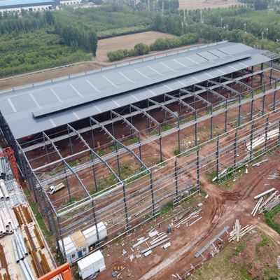 Хранилище тяжелой стальной конструкции с предварительной изготовлением для хранения цементных заводов с сталью Q235B/Q355B