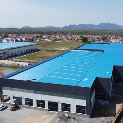 Многопролетный стальной склад с панелями из каменной шерсти AISC BV CE Certified