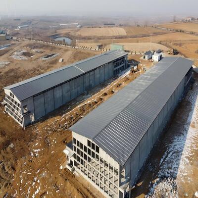 Предварительно изготовленный стальной дом Куриный курорт Стальные здания Ферма Стальная конструкция Куриный дом