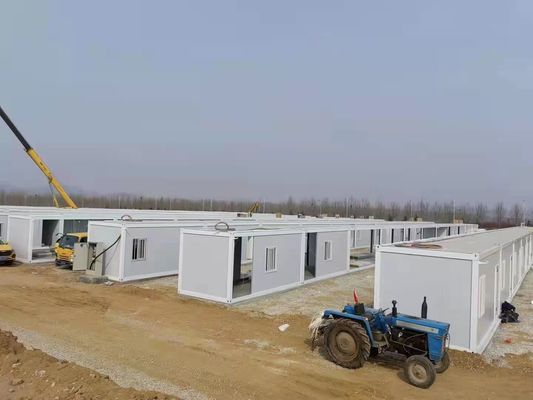 Сборный контейнерный дом из оцинкованной стали с панелями из минеральной ваты